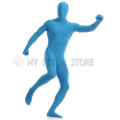 Full Body Light blue Lycra Spandex Bodysuit Solid Color Zentai suit Halloween Fancy Dress Costume Full Body Light blue Lycra Spandex Bodysuit Solid Color Zentai suit Halloween Fancy Dress Costume